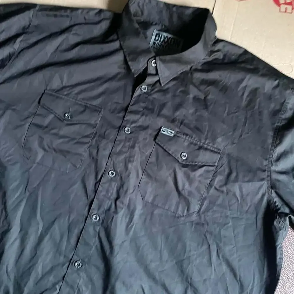 Dixxon Workforce Button Up Shirt Men’s 5XL Black Lot of 2.